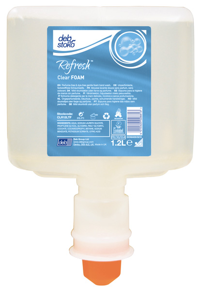 Deb tvål Refresh Clear foam 1,2lit OP CLR12LTF