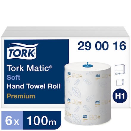 TORK torkrulle 2-lag nyfiber Premium H1 6rl/kr